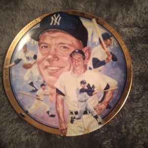 1994 Mickey Mantle gold plated plate